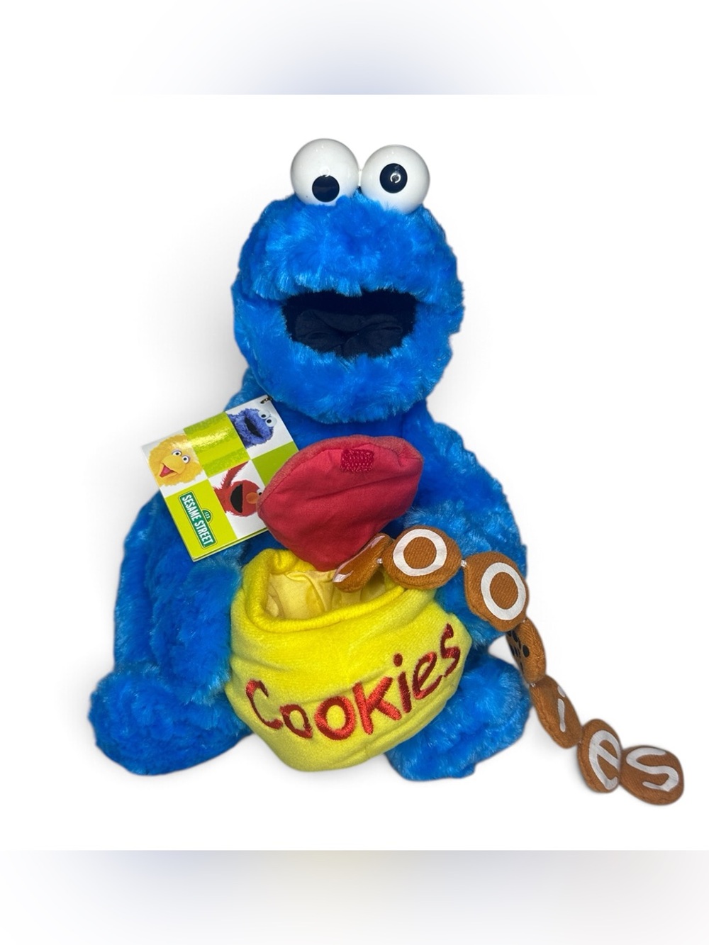 Vintage 2002 Gund Sesame Street "Feed Me" Cookie Monster Plush NWT